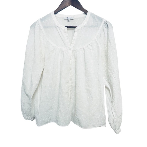 Madewell Swiss Dot Peasant Top - Picture 4 of 7